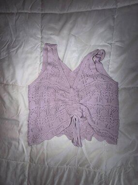Lavender knit top - small